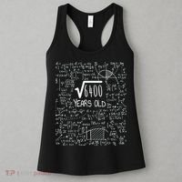 Square Root of 6400: 80 Years Old - 80th Birthday Women's Tank Top thumb 3