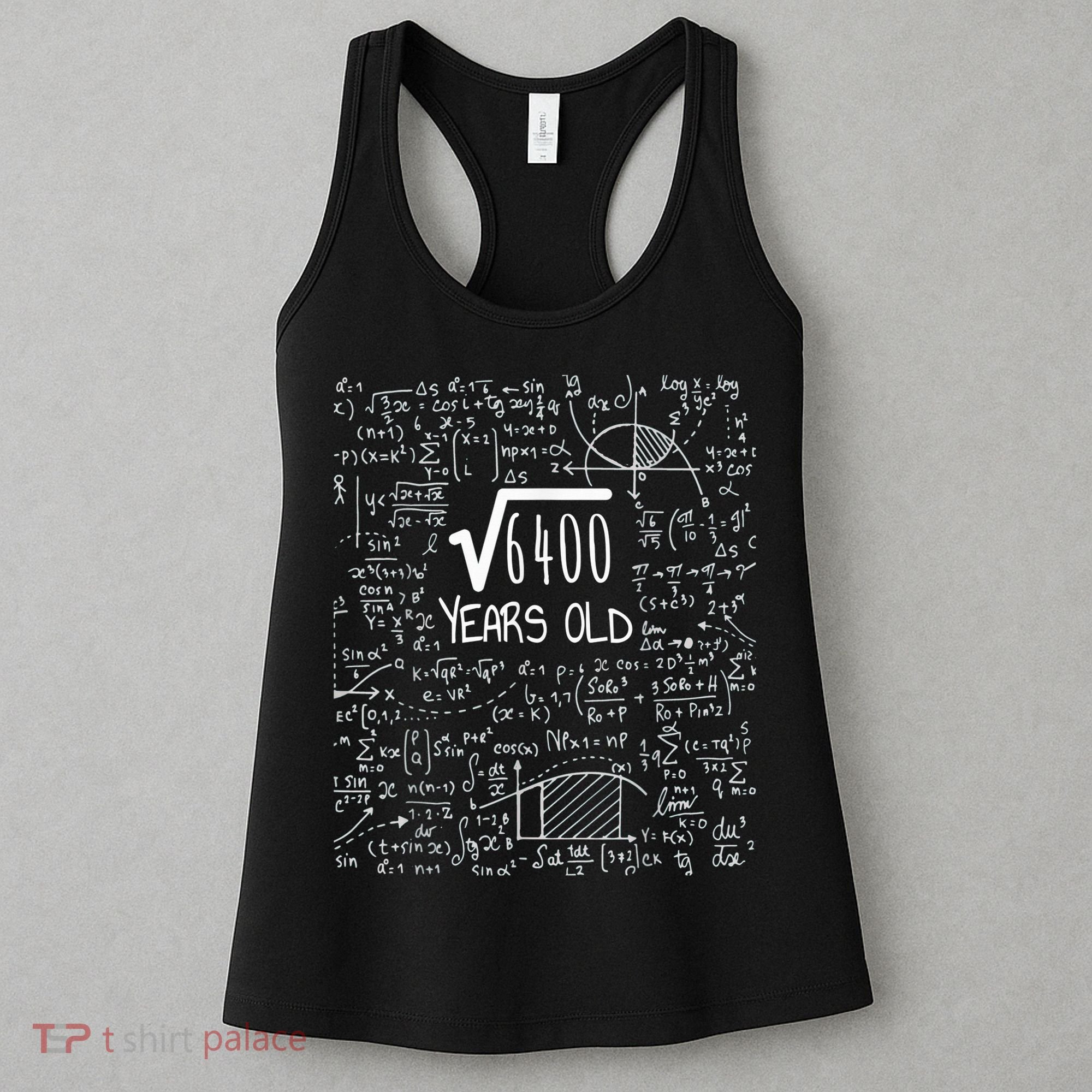 Square Root of 6400: 80 Years Old - 80th Birthday Women's Tank Top