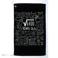 Square Root of 6400: 80 Years Old - 80th Birthday Golf Towel thumb 0