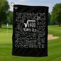 Square Root of 6400: 80 Years Old - 80th Birthday Golf Towel thumb 1