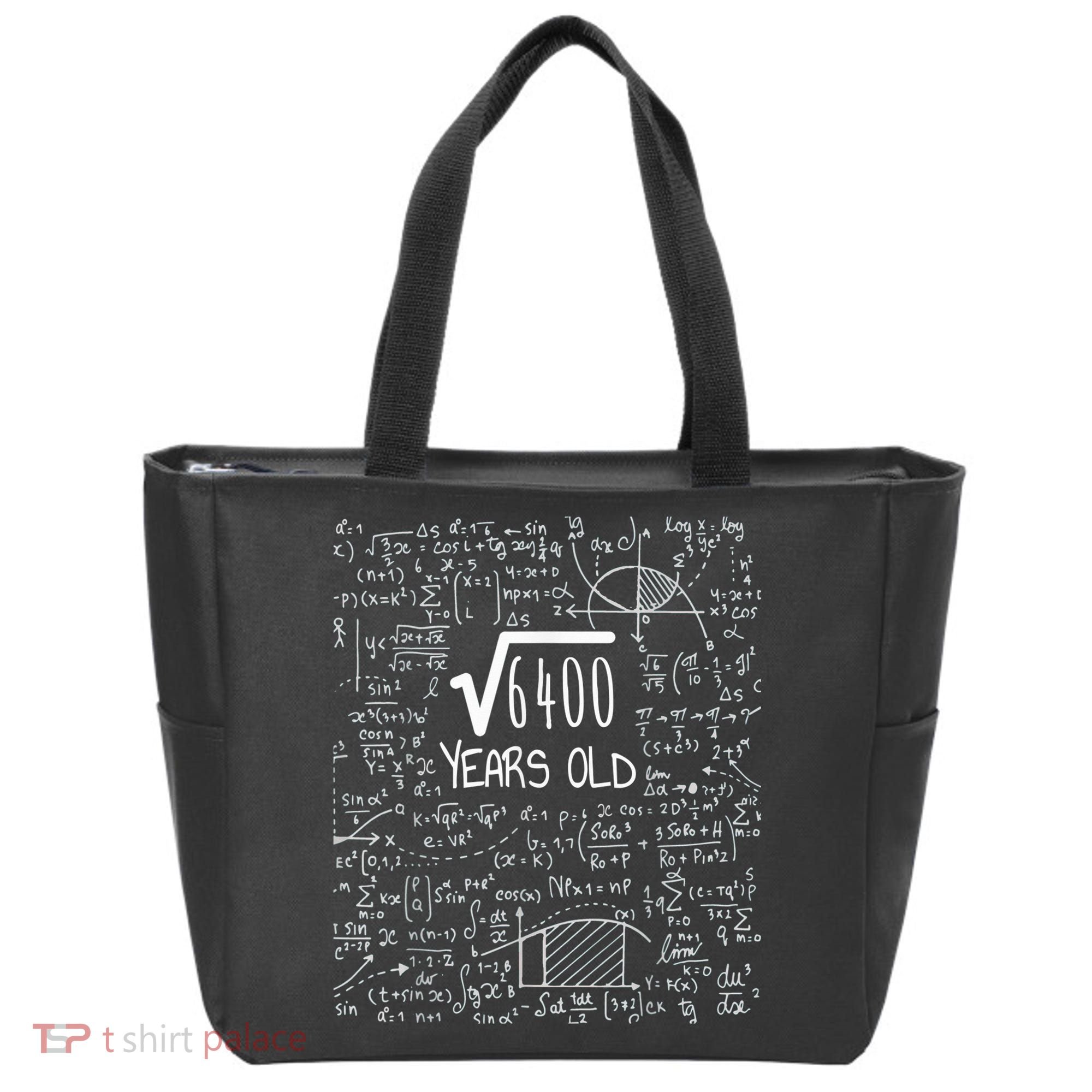 Square Root of 6400: 80 Years Old - 80th Birthday Tote Bag