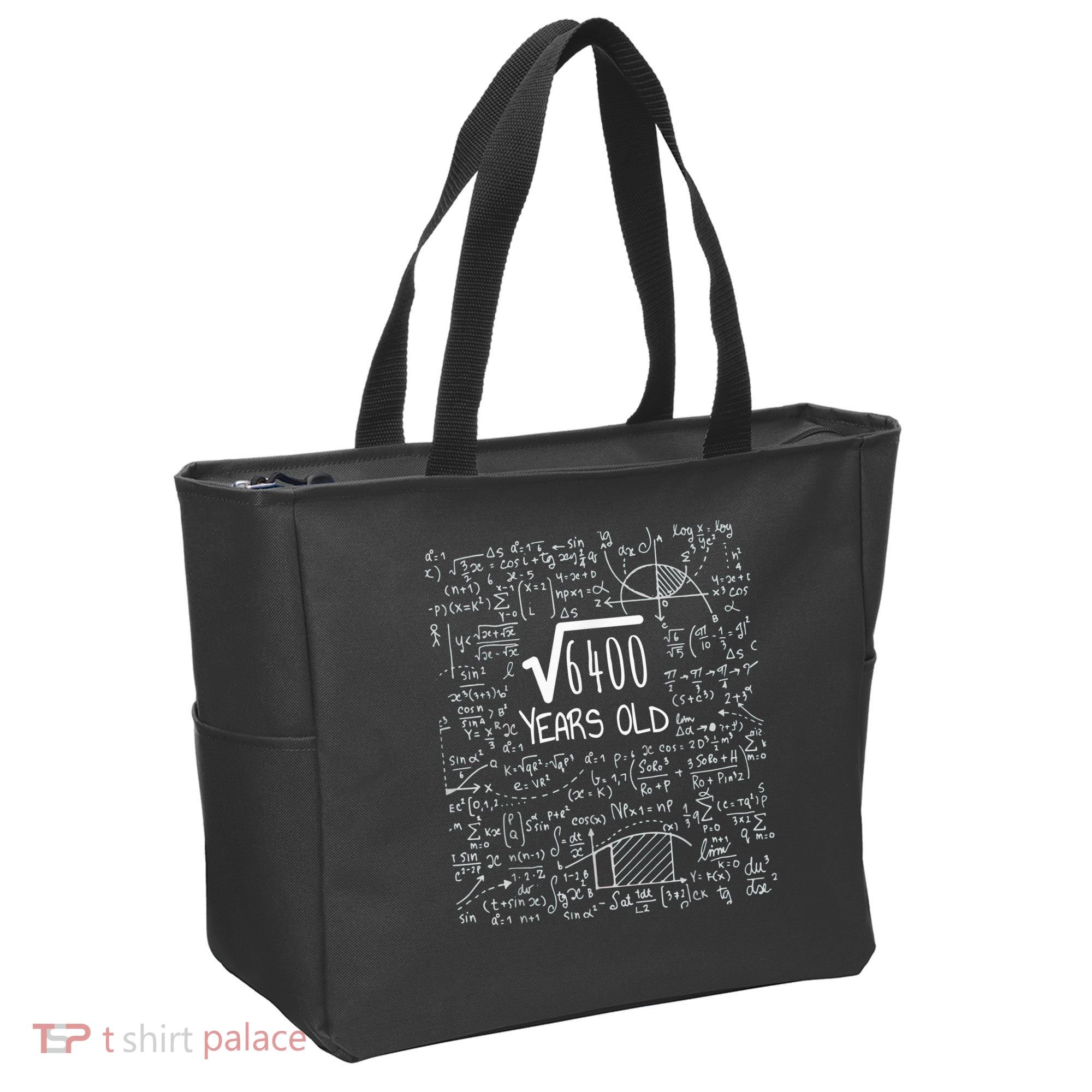 Square Root of 6400: 80 Years Old - 80th Birthday Tote Bag