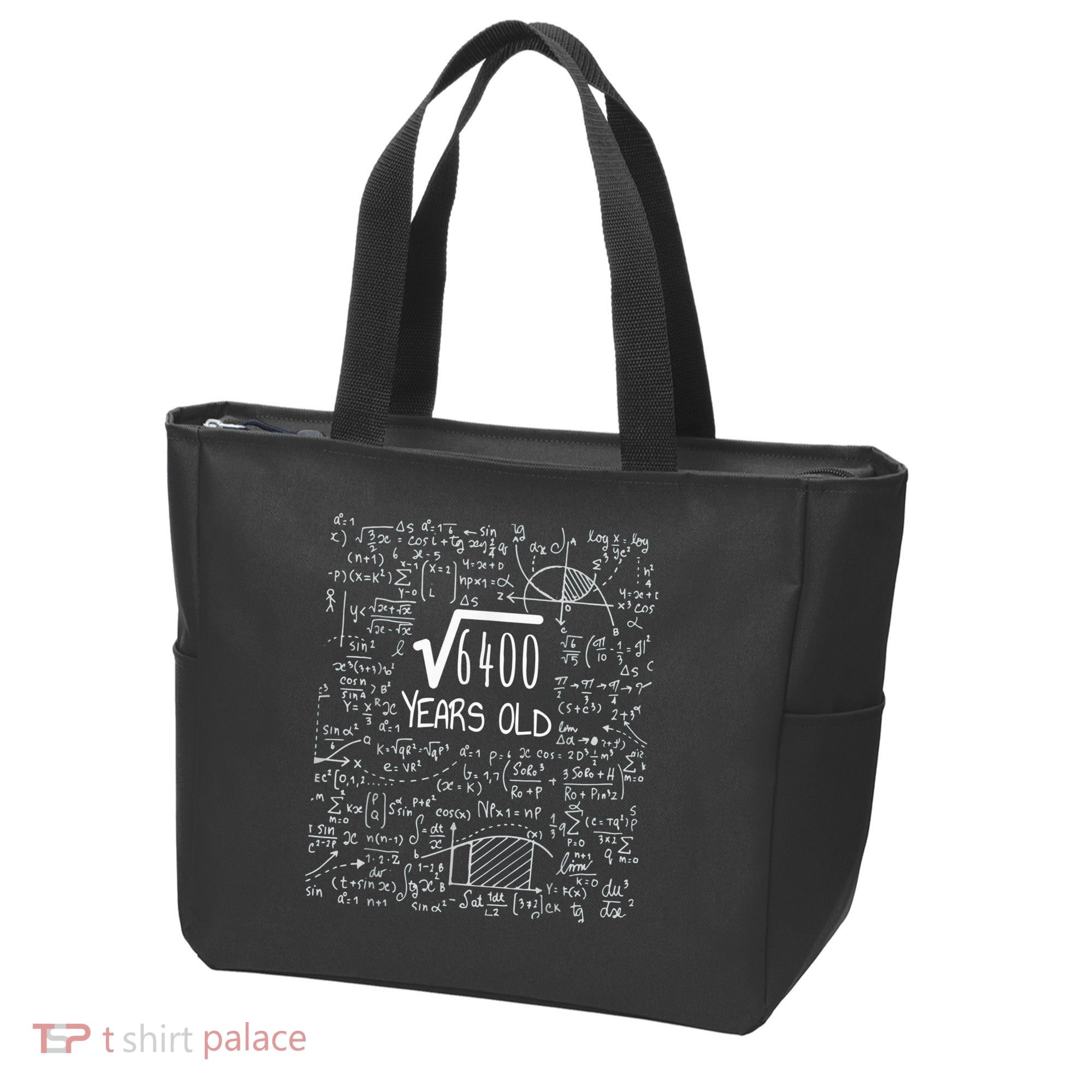 Square Root of 6400: 80 Years Old - 80th Birthday Tote Bag