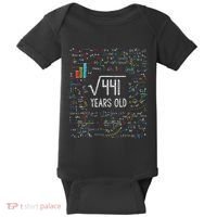 Square Root Of 441 21st Birthday 21 Year Old Gifts Math Bday Baby Bodysuit thumb 0