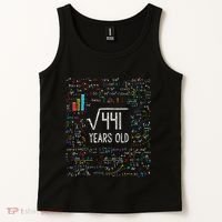 Square Root Of 441 21st Birthday 21 Year Old Gifts Math Bday Tank Top thumb 2