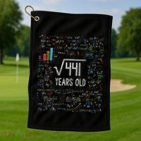 Square Root Of 441 21st Birthday 21 Year Old Gifts Math Bday Golf Towel thumb 1