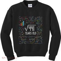 Square Root Of 441 21st Birthday 21 Year Old Gifts Math Bday Kids Sweatshirt thumb 0