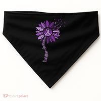 Sunflower Ribbons Overdose Awareness USA-Made Doggie Bandana thumb 0