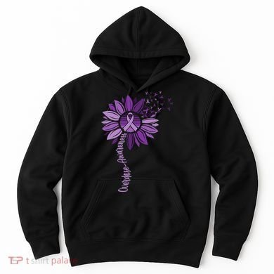 Sunflower Ribbons Overdose Awareness Hoodie