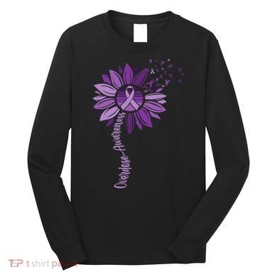 Sunflower Ribbons Overdose Awareness Long Sleeve Shirt