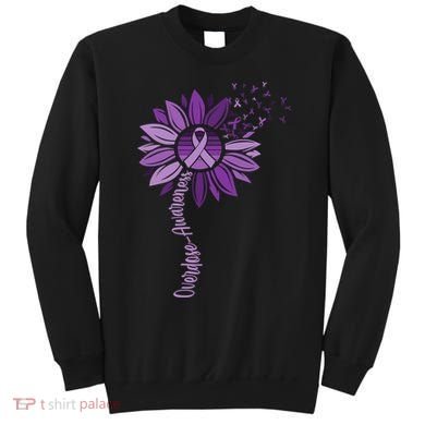Sunflower Ribbons Overdose Awareness Sweatshirt