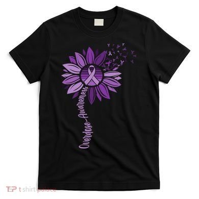 Sunflower Ribbons Overdose Awareness T-Shirt