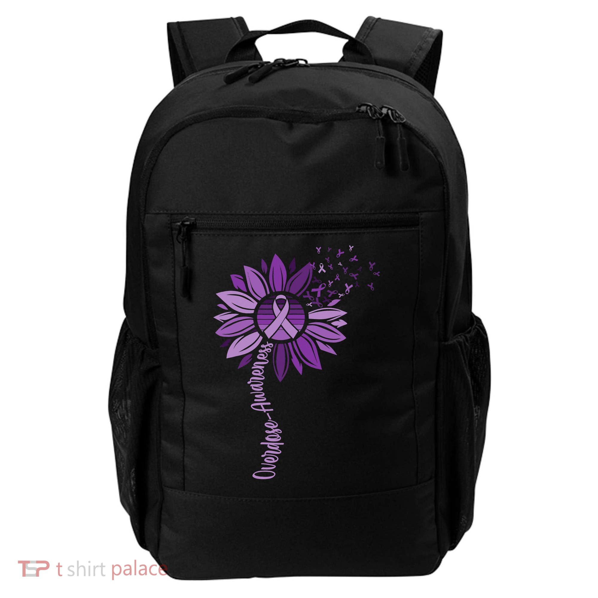 Sunflower Ribbons Overdose Awareness Backpack