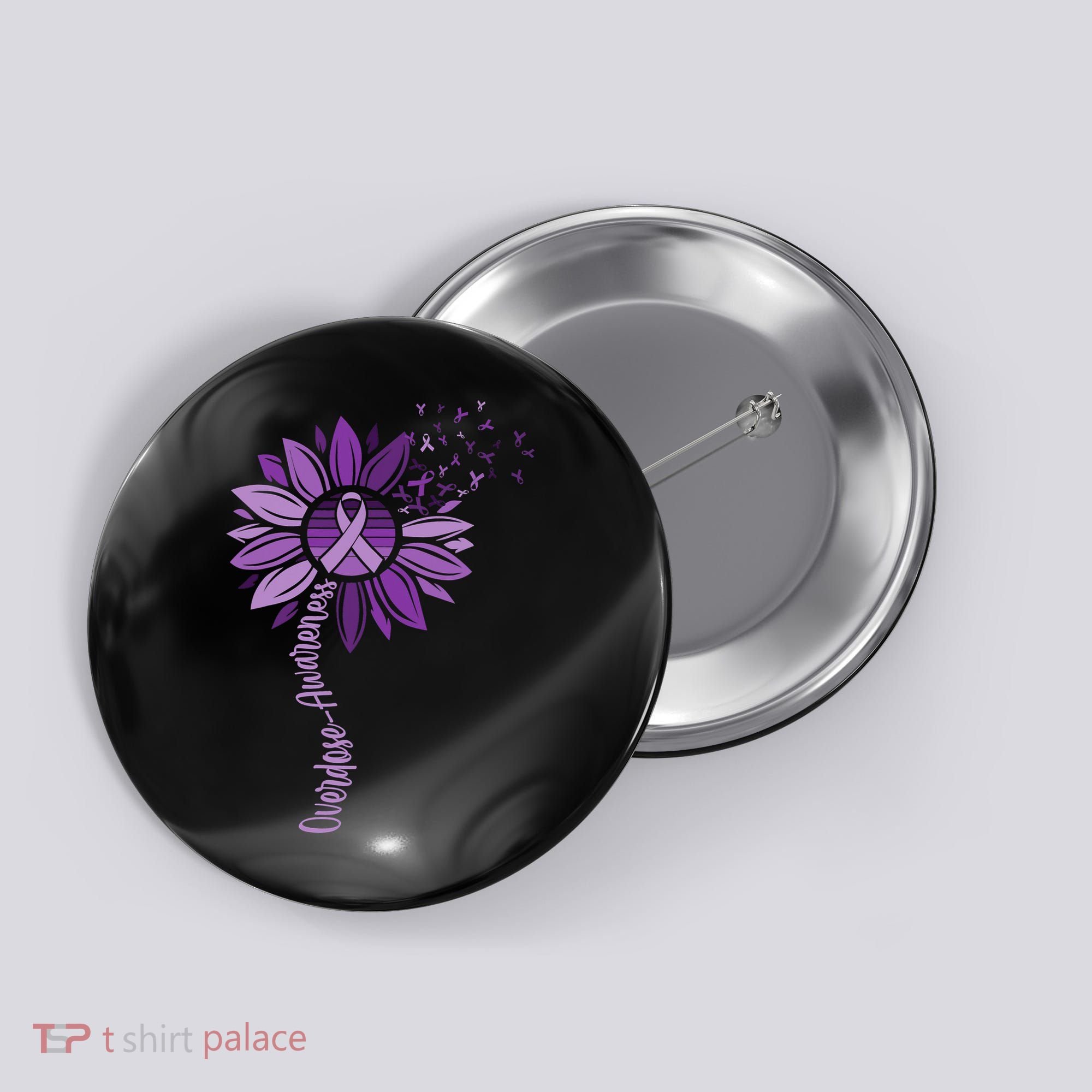 Sunflower Ribbons Overdose Awareness Button