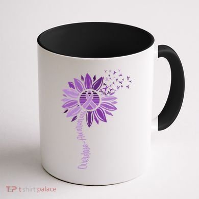 Sunflower Ribbons Overdose Awareness Coffee Mug back