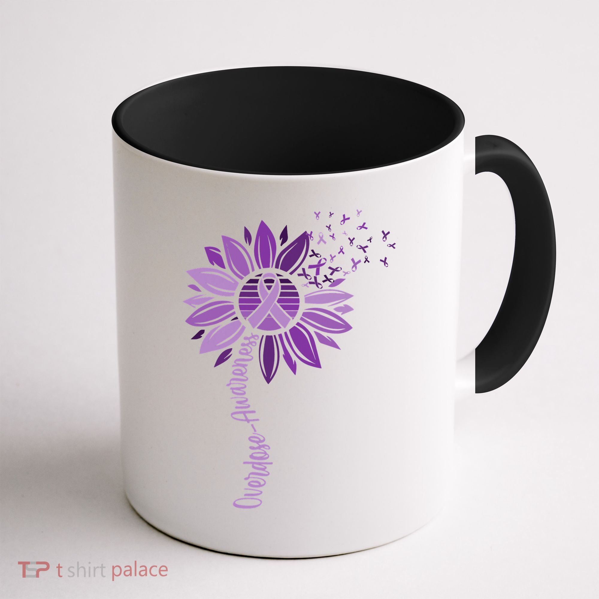 Sunflower Ribbons Overdose Awareness Coffee Mug