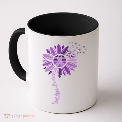 Sunflower Ribbons Overdose Awareness Coffee Mug
