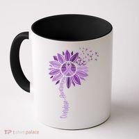 Sunflower Ribbons Overdose Awareness Coffee Mug thumb 0