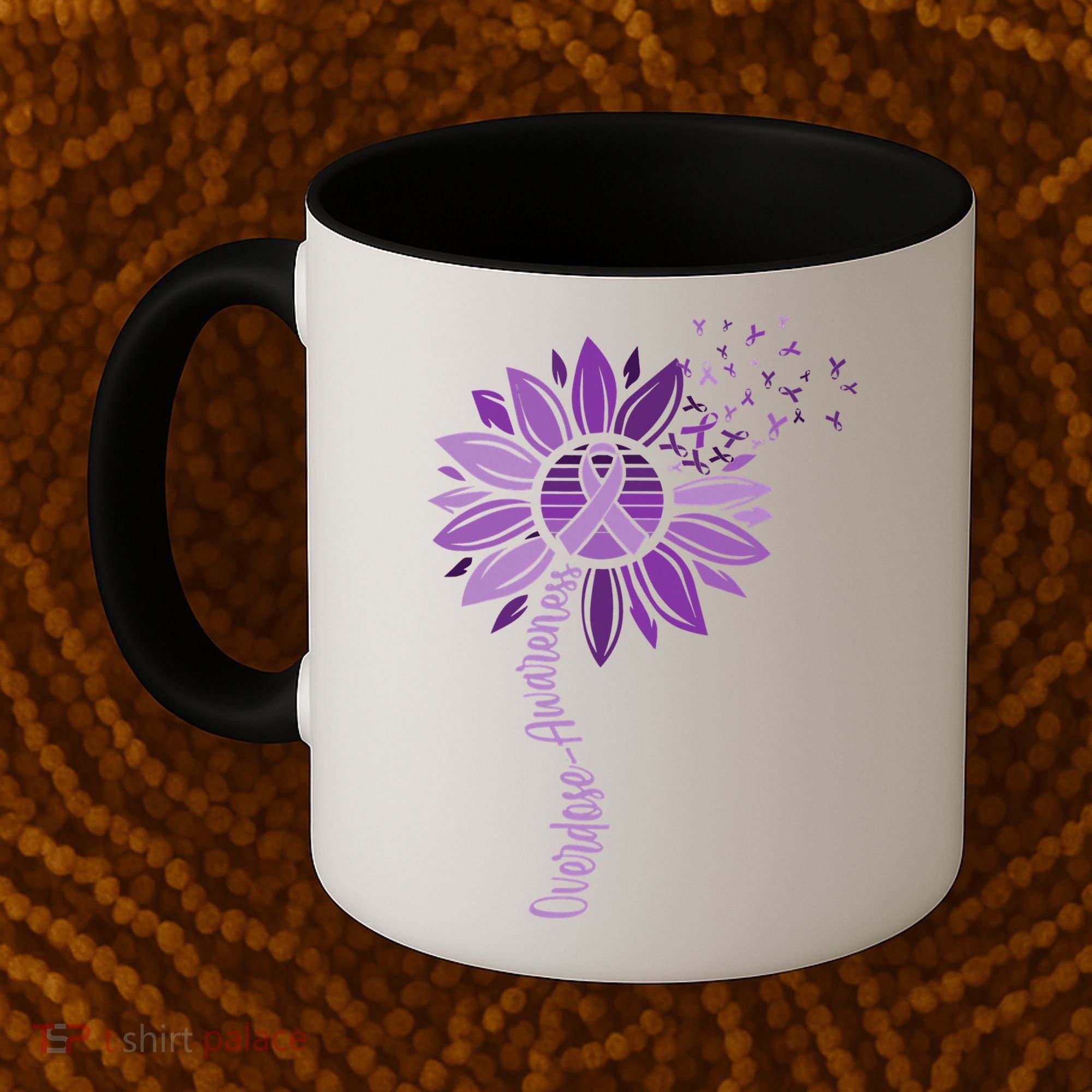 Sunflower Ribbons Overdose Awareness Coffee Mug