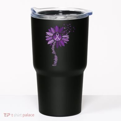 Sunflower Ribbons Overdose Awareness Tumbler