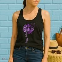 Sunflower Ribbons Overdose Awareness Women's Tank Top thumb 2