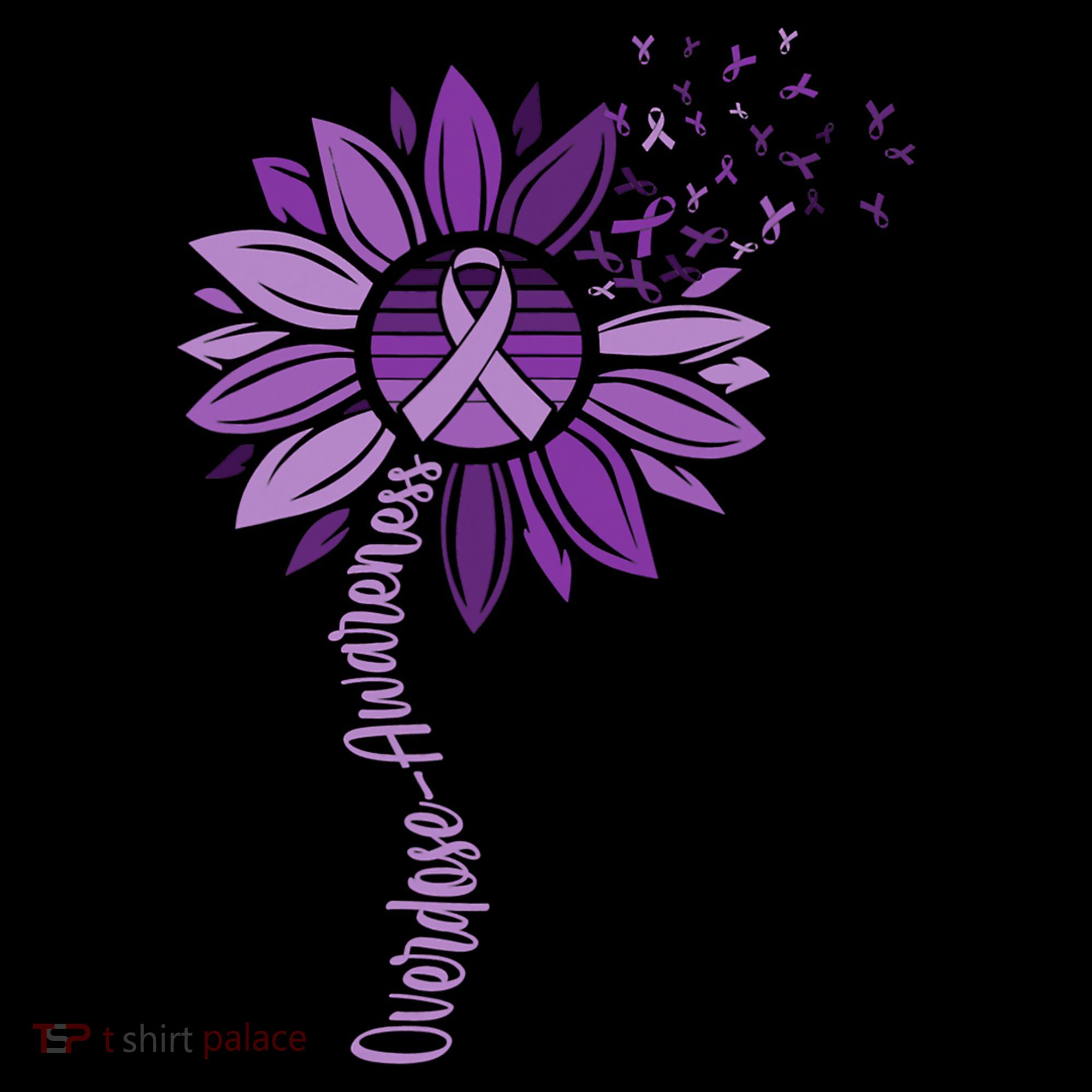 Sunflower Ribbons Overdose Awareness Women's Tank Top