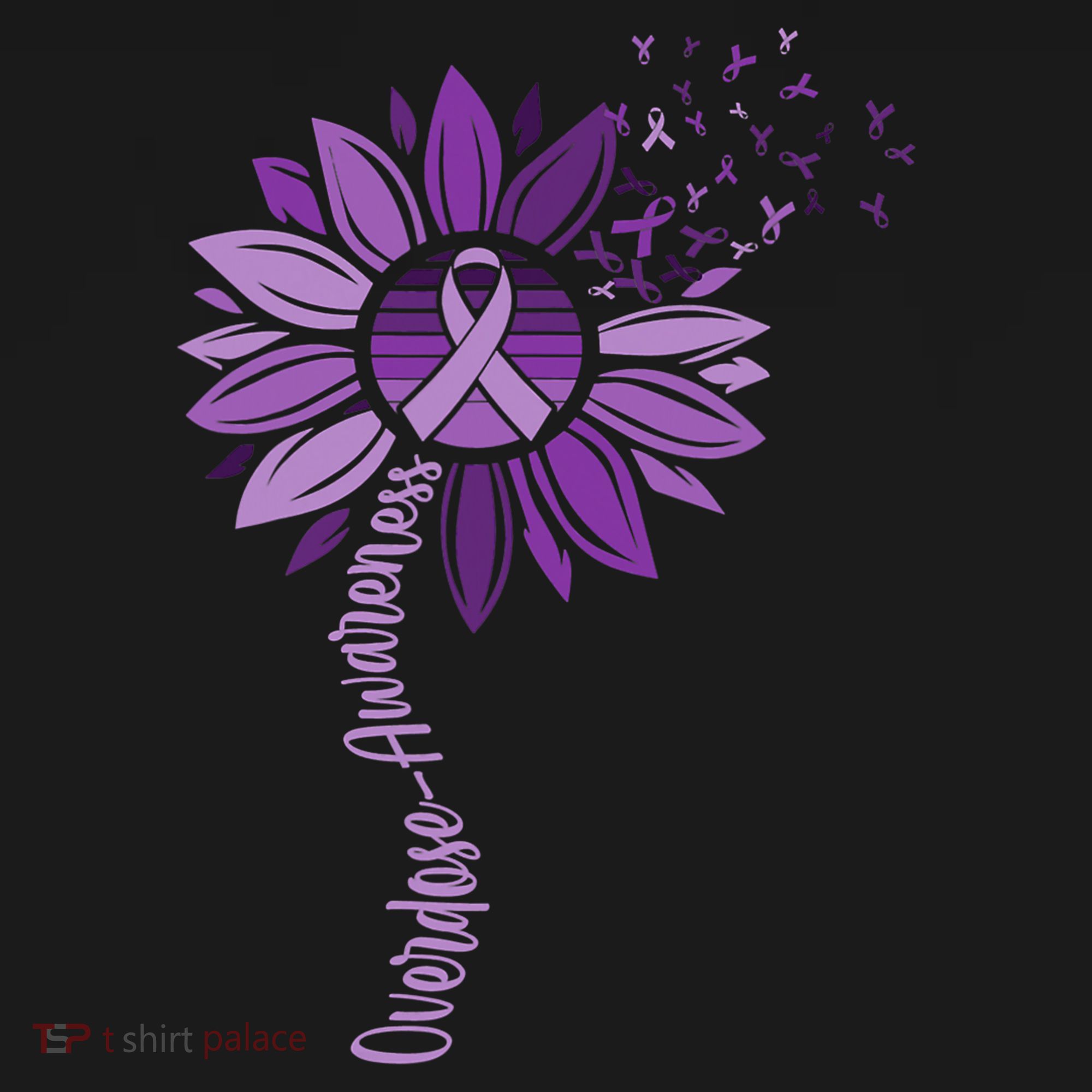 Sunflower Ribbons Overdose Awareness Toddler Hoodie