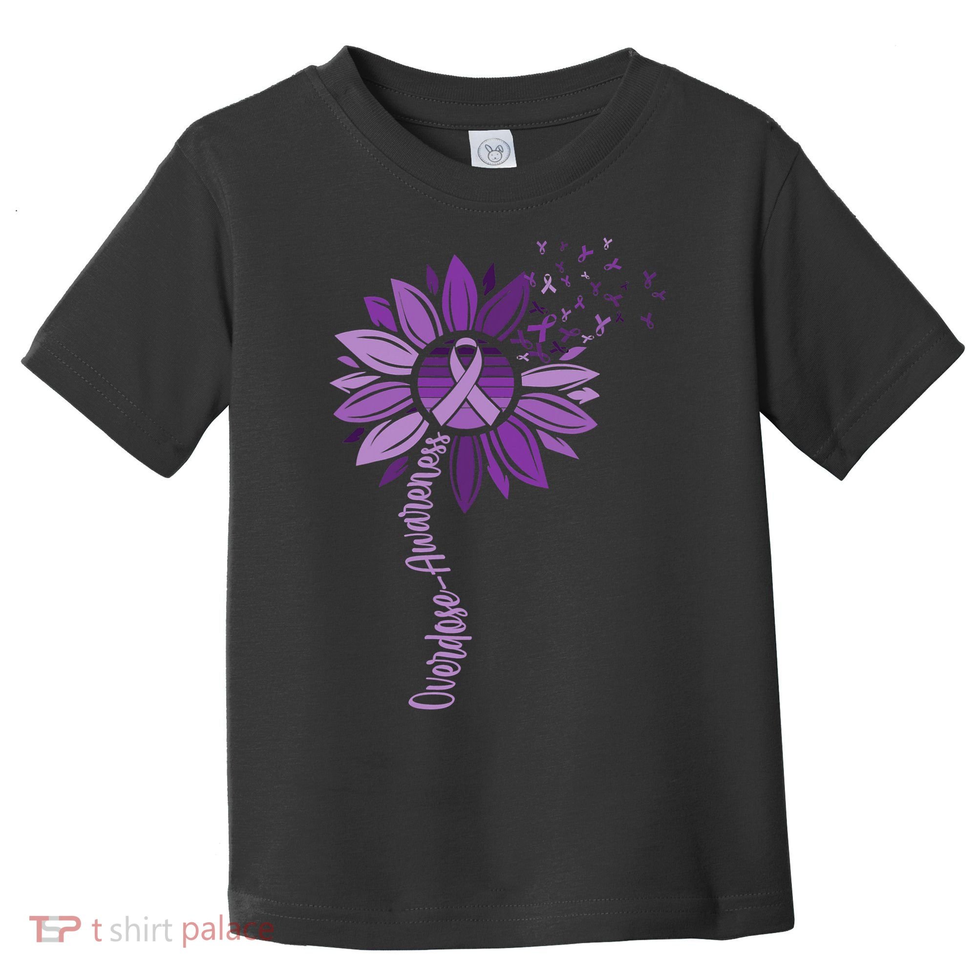 Sunflower Ribbons Overdose Awareness Toddler T-Shirt