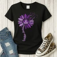 Sunflower Ribbons Overdose Awareness Women's T-Shirt thumb 3