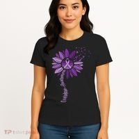 Sunflower Ribbons Overdose Awareness Women's T-Shirt thumb 4