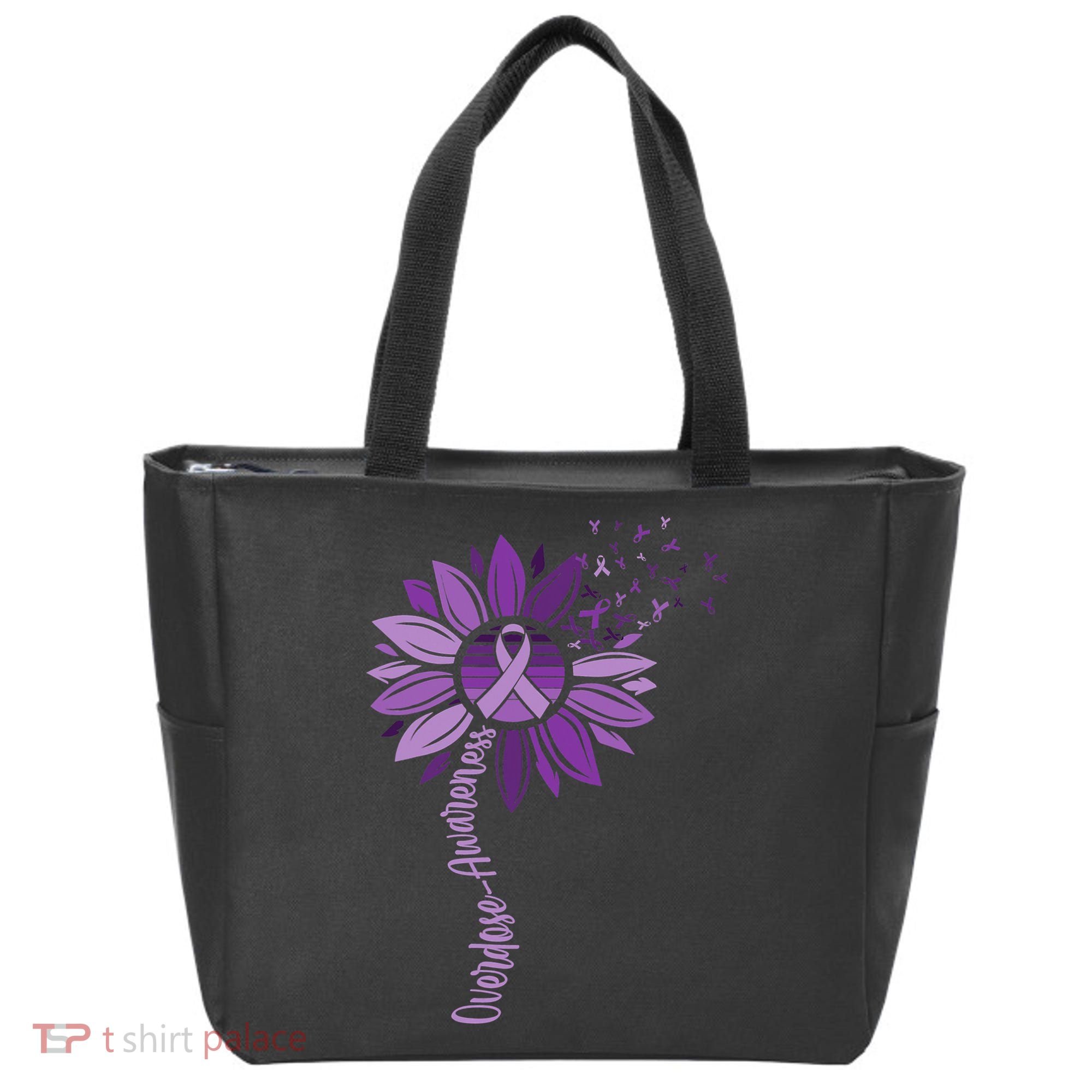 Sunflower Ribbons Overdose Awareness Tote Bag