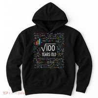 Square Root Of 100 10th Birthday 10 Year Old Gifts Math Bday Hoodie thumb 0