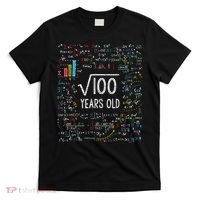Square Root Of 100 10th Birthday 10 Year Old Gifts Math Bday T-Shirt thumb 0