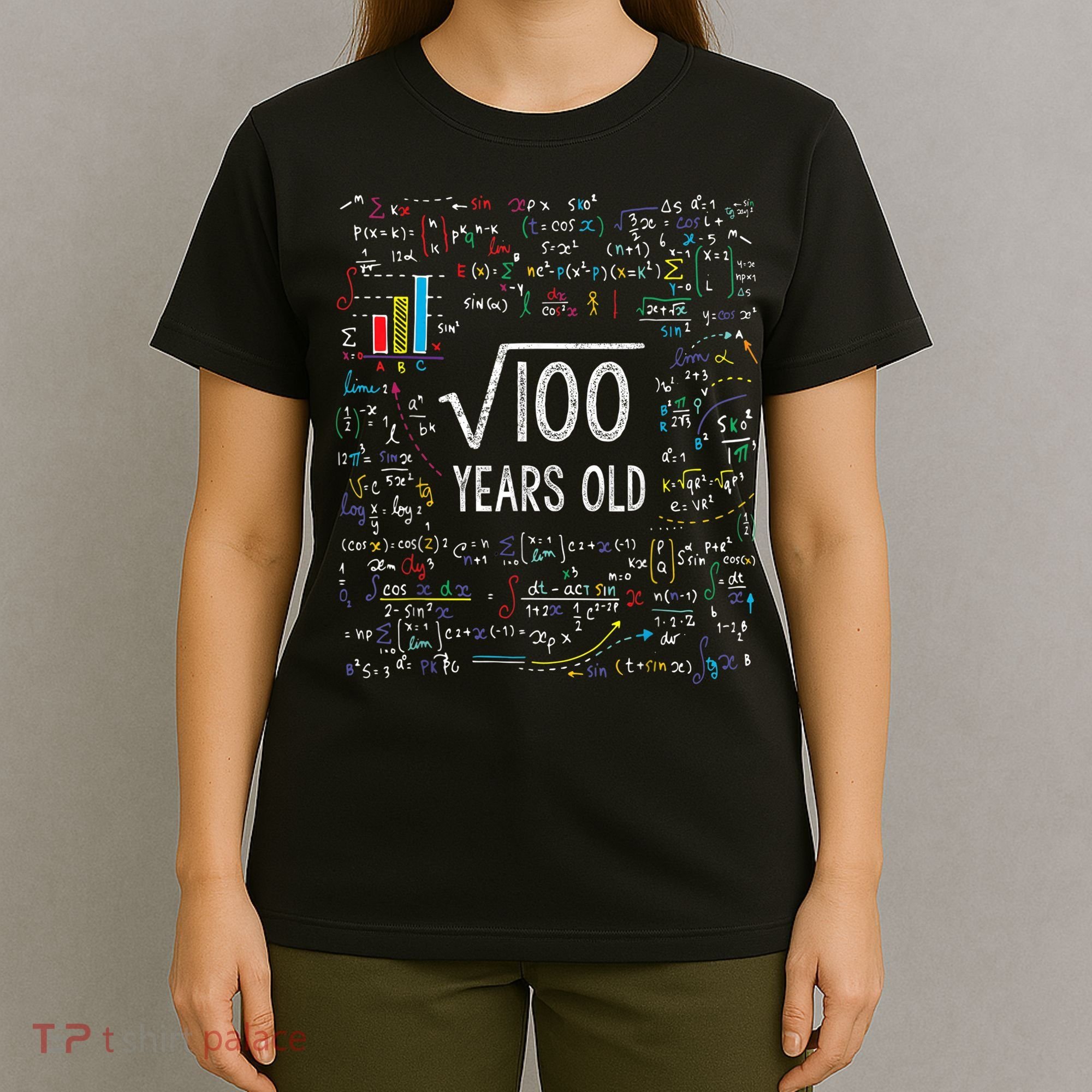 Square Root Of 100 10th Birthday 10 Year Old Gifts Math Bday T-Shirt
