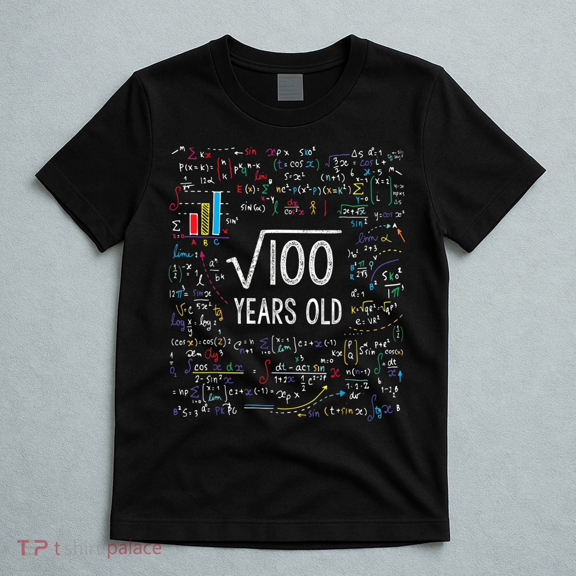 Square Root Of 100 10th Birthday 10 Year Old Gifts Math Bday T-Shirt