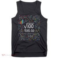 Square Root Of 100 10th Birthday 10 Year Old Gifts Math Bday Tank Top thumb 0