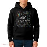 Square Root Of 100 10th Birthday 10 Year Old Gifts Math Bday Kids Hoodie thumb 4