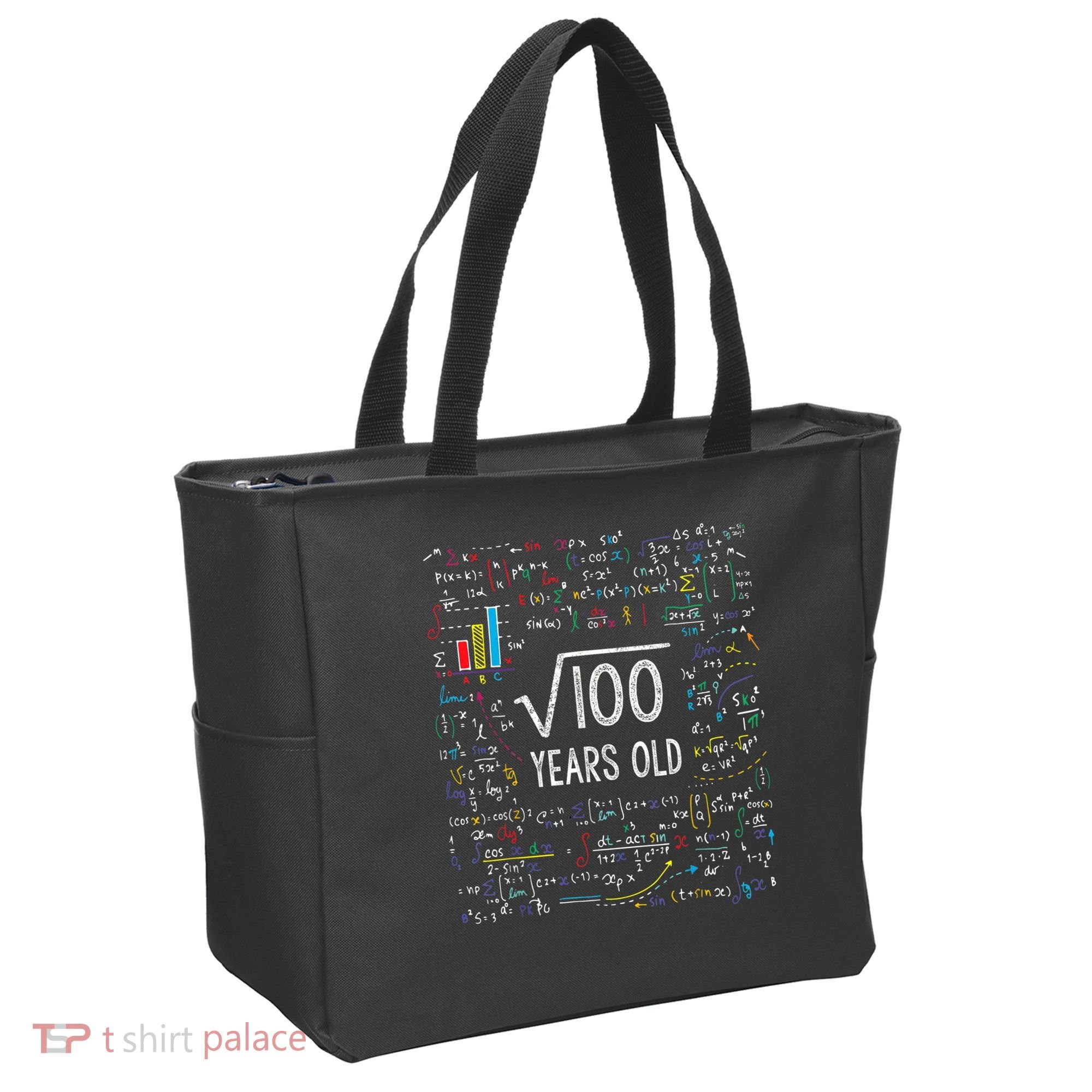 Square Root Of 100 10th Birthday 10 Year Old Gifts Math Bday Tote Bag