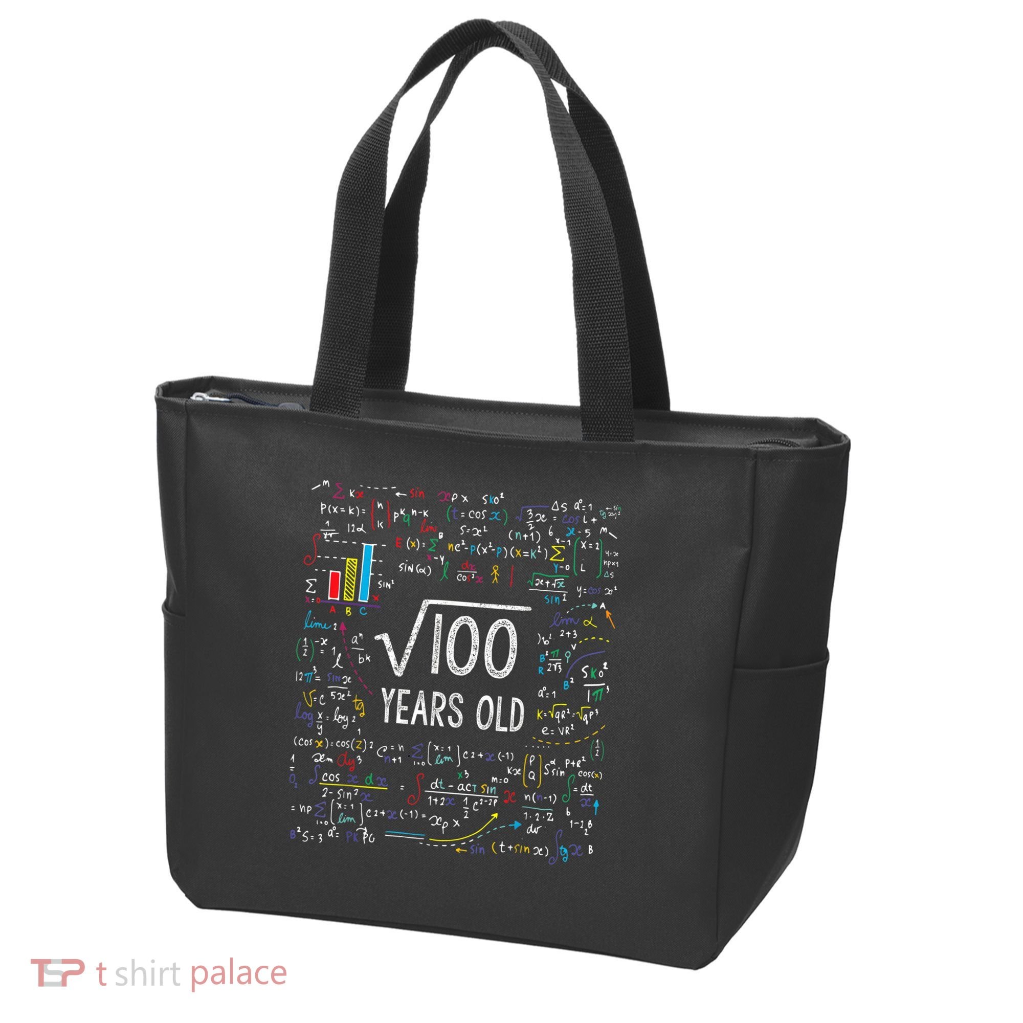 Square Root Of 100 10th Birthday 10 Year Old Gifts Math Bday Tote Bag
