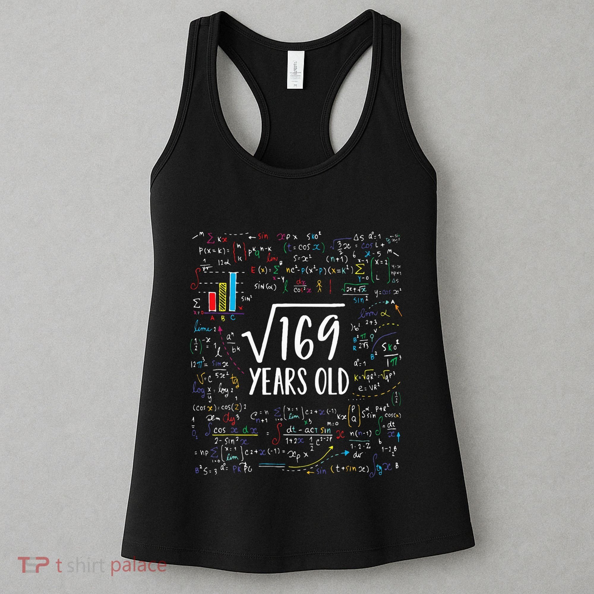 Square Root Of 169 13th Birthday 13 Year Old Gifts Math Bday Women's Tank Top