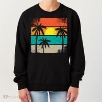 Summer Retro Palm Trees Tropical Women's Sweatshirt thumb 0