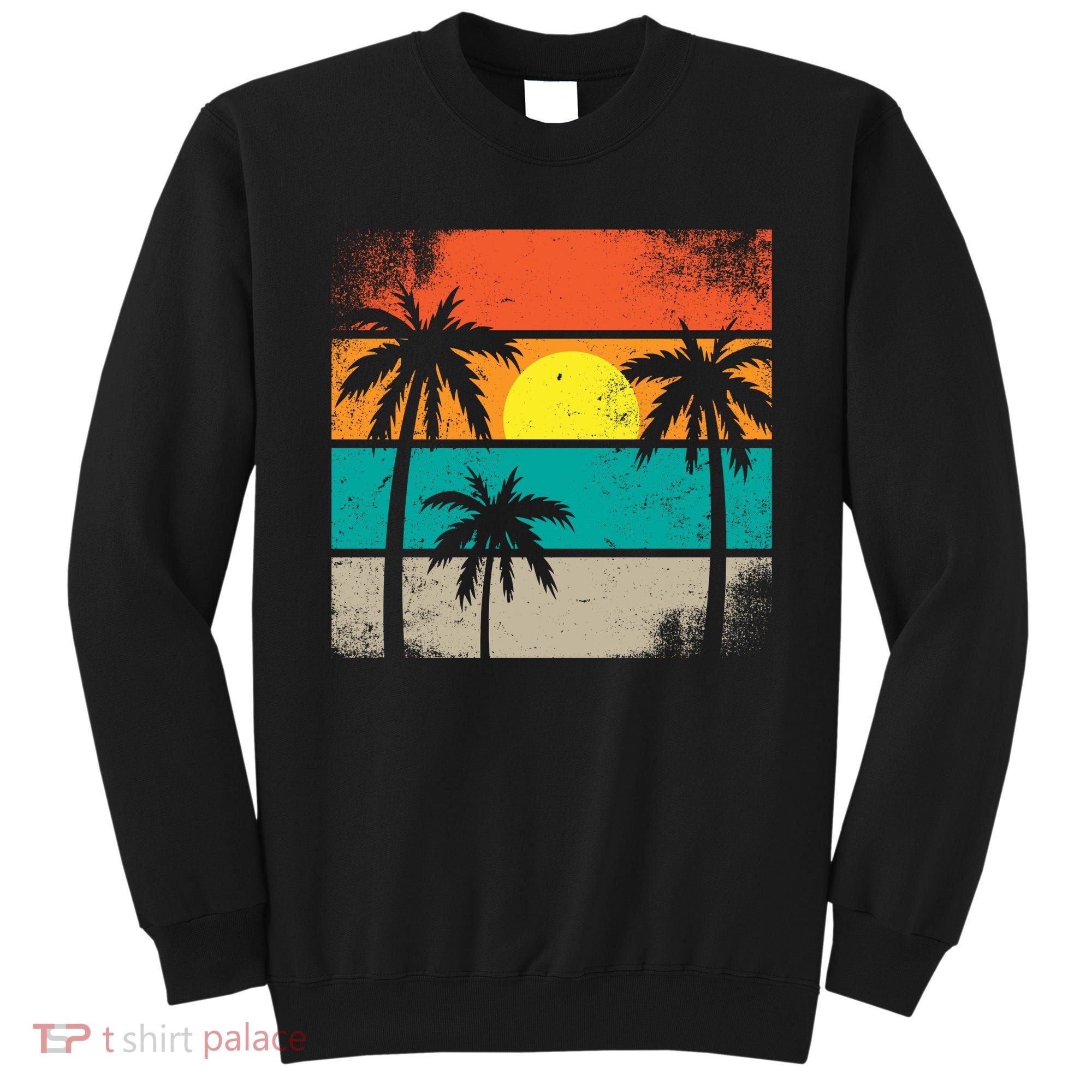 Summer Retro Palm Trees Tropical Sweatshirt