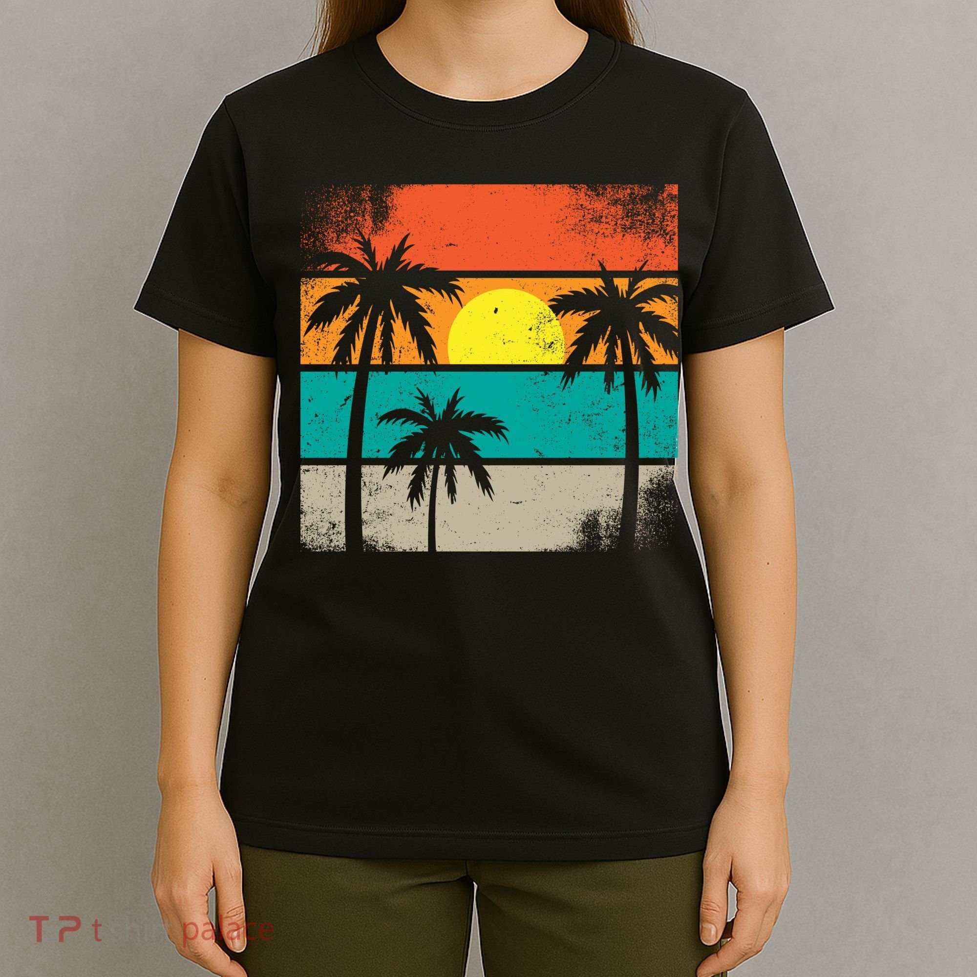 Summer Retro Palm Trees Tropical T-Shirt