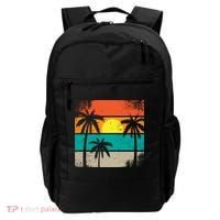Summer Retro Palm Trees Tropical Backpack thumb 0