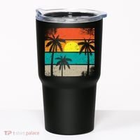 Summer Retro Palm Trees Tropical Tumbler thumb 0