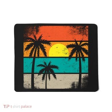 Summer Retro Palm Trees Tropical Mousepad