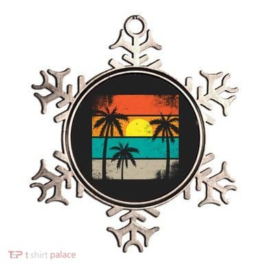 Summer Retro Palm Trees Tropical Ornament