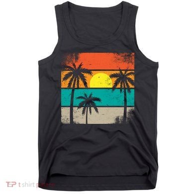 Summer Retro Palm Trees Tropical Tank Top