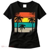 Summer Retro Palm Trees Tropical Women's T-Shirt thumb 0