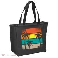 Summer Retro Palm Trees Tropical Tote Bag thumb 2